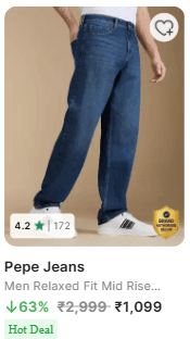 Example of how ratings show up in a mobile product listing